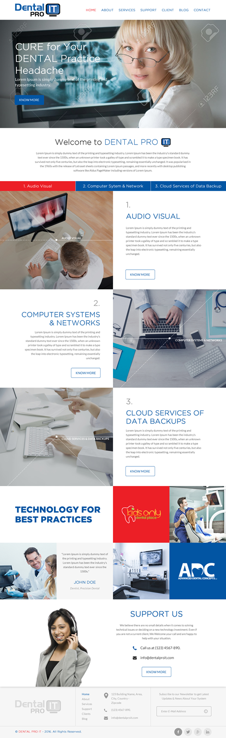 Web Design by rightway for DentalPro IT Inc. | Design #10666412