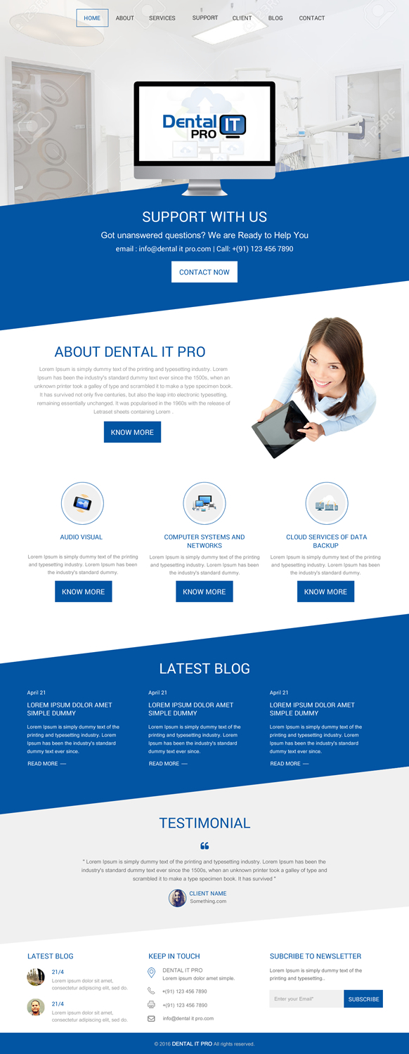 Web Design by rightway for DentalPro IT Inc. | Design #10666418