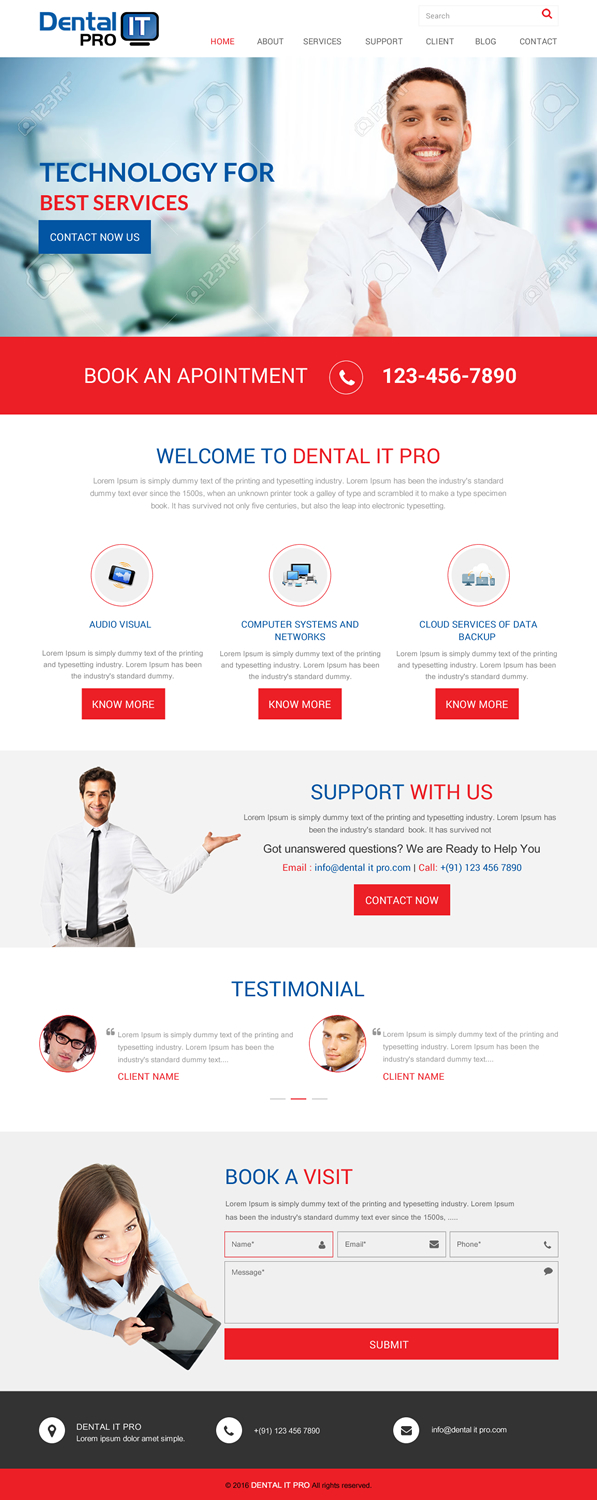 Web Design by rightway for DentalPro IT Inc. | Design #10666425