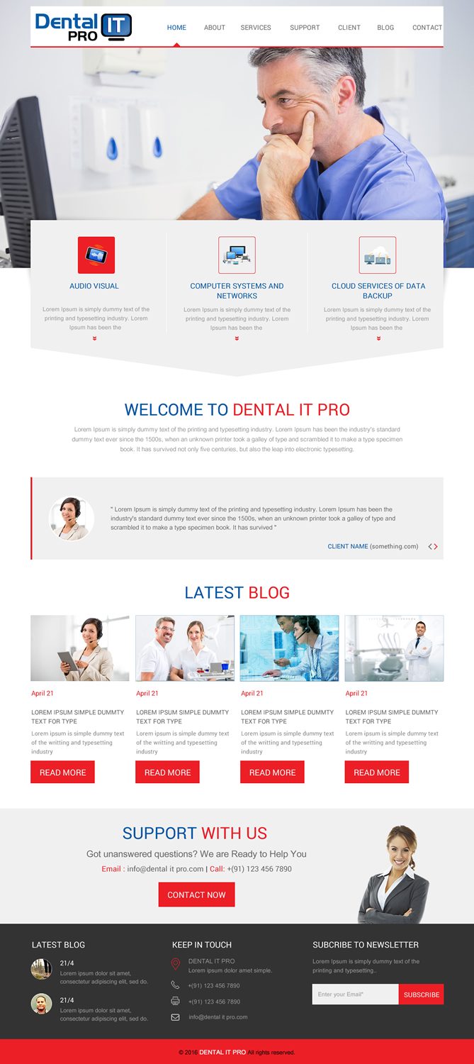 Web Design by rightway for DentalPro IT Inc. | Design #10666430