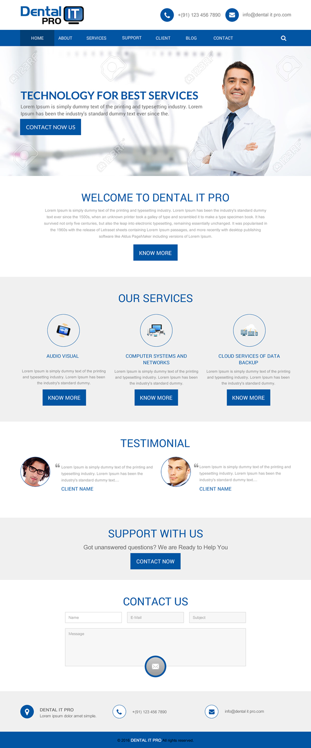Web Design by rightway for DentalPro IT Inc. | Design #10666434