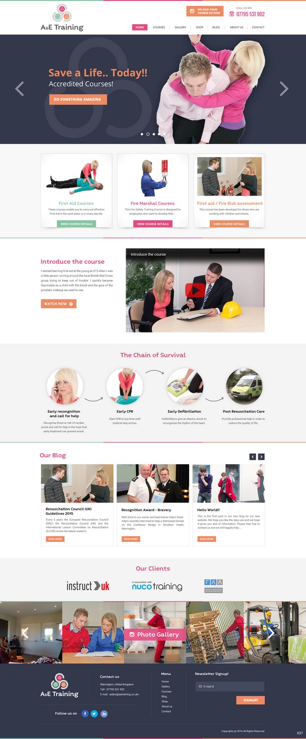 Web Design by pb for AE Training | Design #10664621