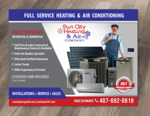 sun city heating & air company flyer for craigslist ad  | Flyer Design by alex989