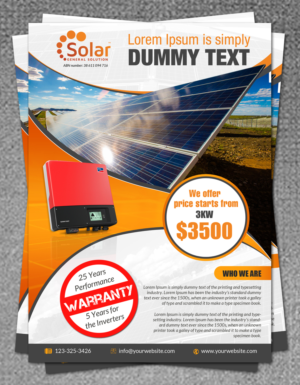 Flyer Design by debdesign for General Solar Solution Pty Ltd | Design: #10679099