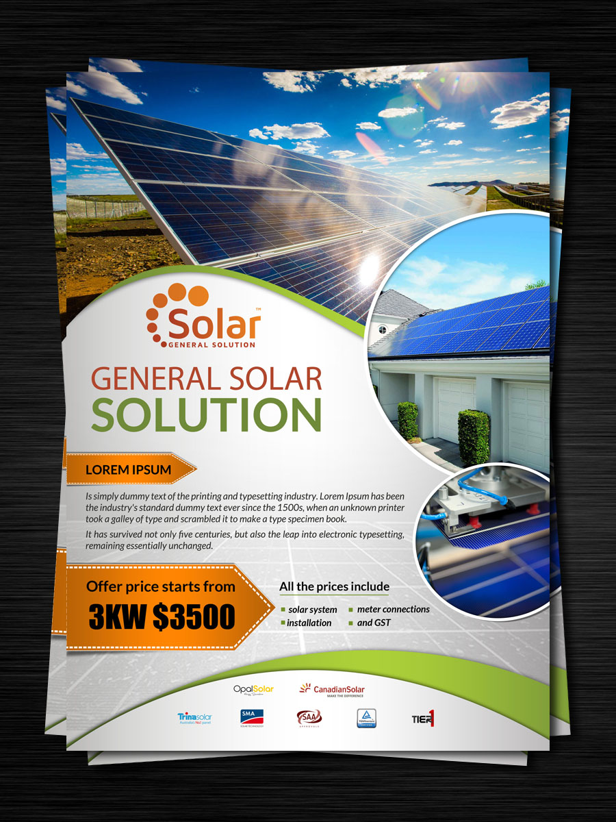Flyer-Design von creative.bugs für General Solar Solution Pty Ltd | Design #10640881