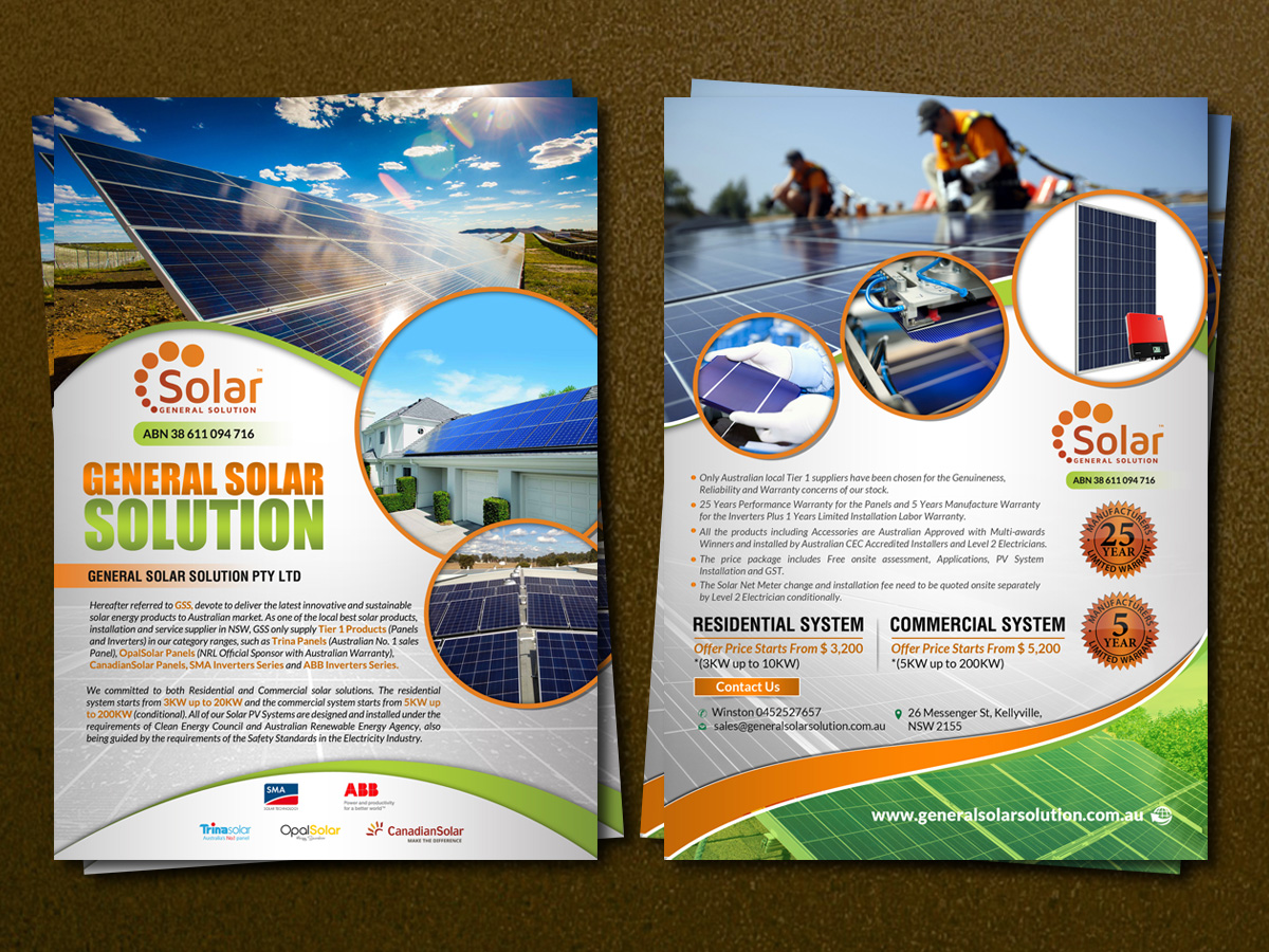 elegant modern solar energy flyer design for general solar residential offer flyer