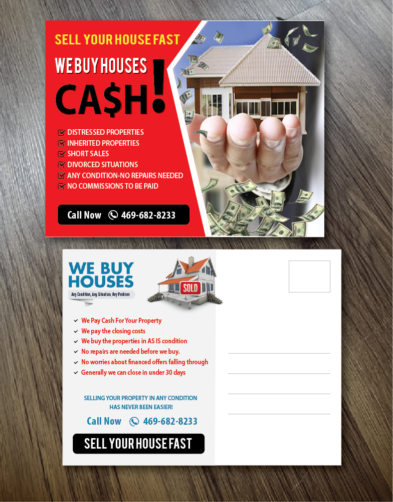 Postcard Design by alex989 for Kyhnel Invest LLC | Design #10652336