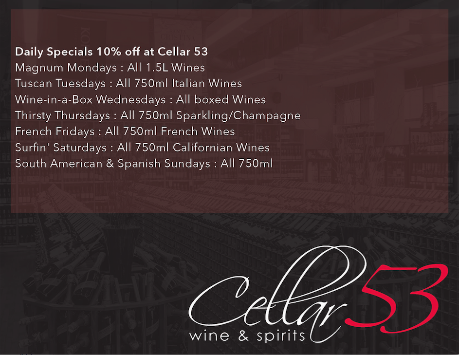 Postcard Design by jcomella.design for Cellar 53 Wine & Spirits | Design #10668587