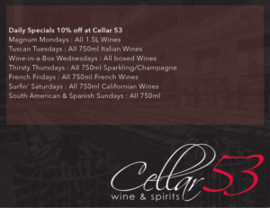 Postcard Design by jcomella.design for Cellar 53 Wine & Spirits | Design: #10668587
