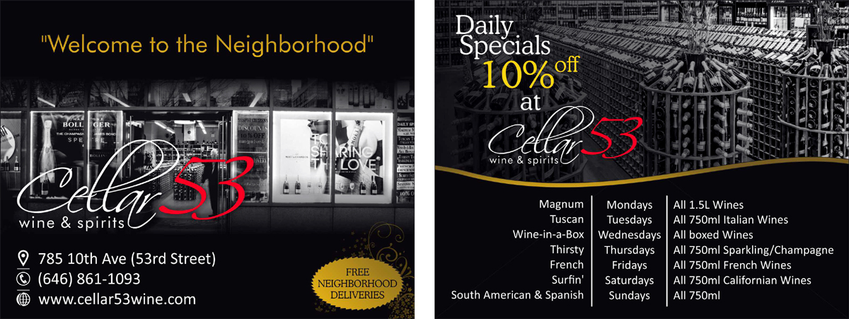 Postcard Design by New STAR Graphics for Cellar 53 Wine & Spirits | Design: #10731801
