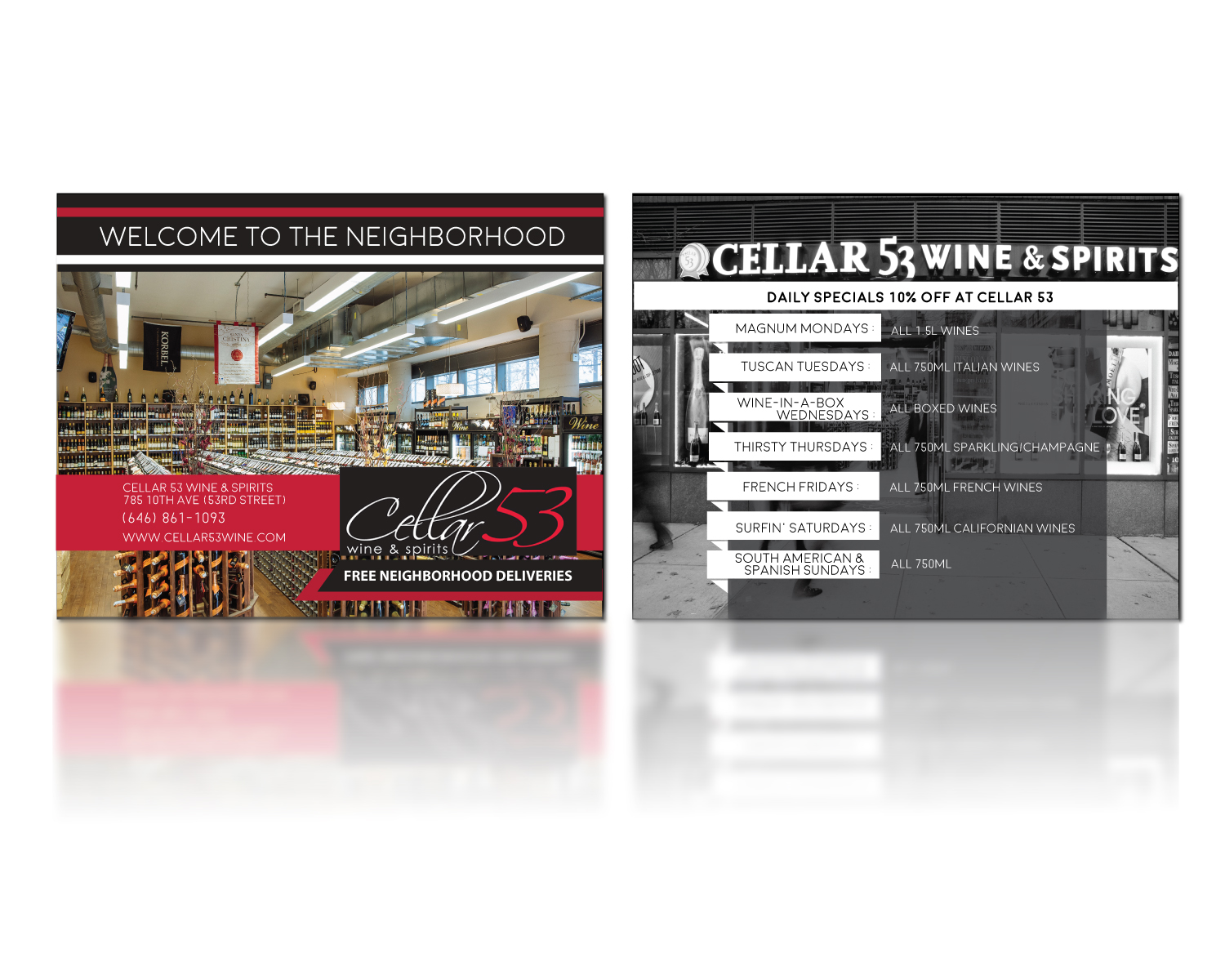 Postcard Design by unlimit_design for Cellar 53 Wine & Spirits | Design #10713436