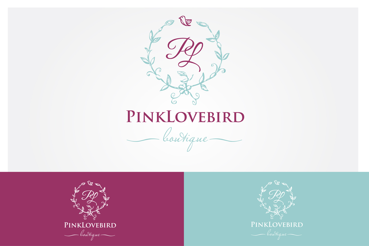 Logo Design by wonderland for Pink Lovebird Boutique | Design #2268516