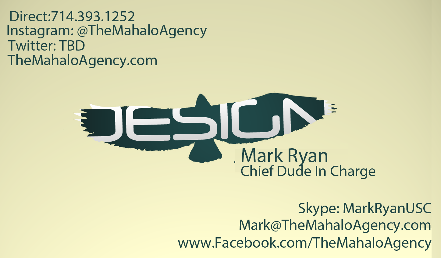 Design de Carte de Visite par aakriti designs pour The Mahalo Agency, LLC | Design #2230835