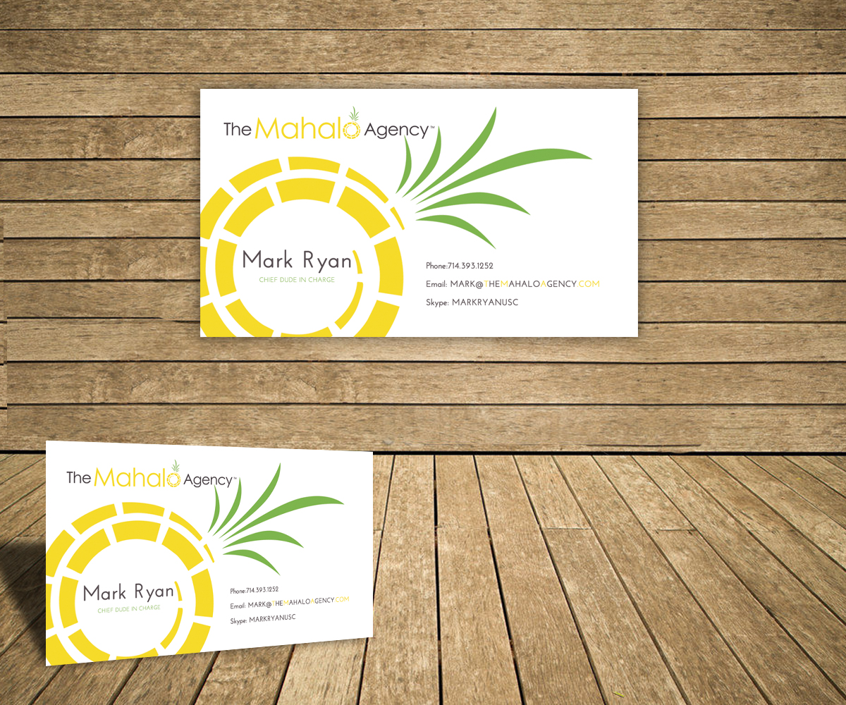 Business Card Design by FutureDesigne for The Mahalo Agency, LLC | Design #2266702