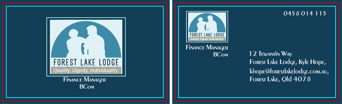 Visitenkarten-Design von shachibelani für Forest Lake Lodge | Design #10639154
