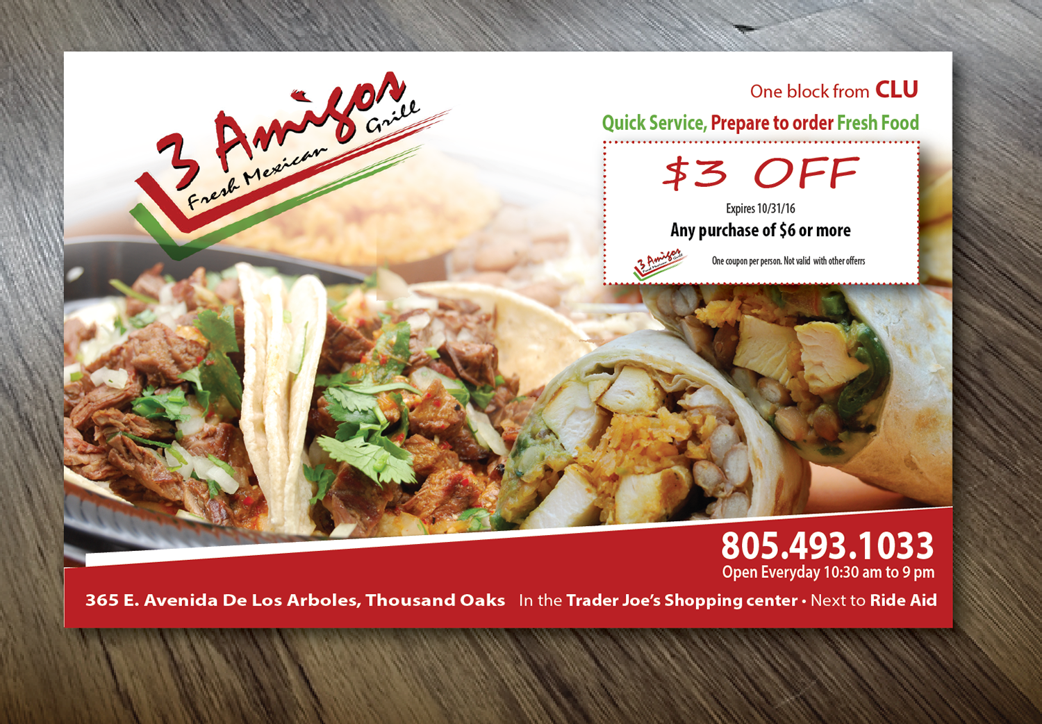 Postcard Design by alex989 for 3 Amigos | Design #10695530