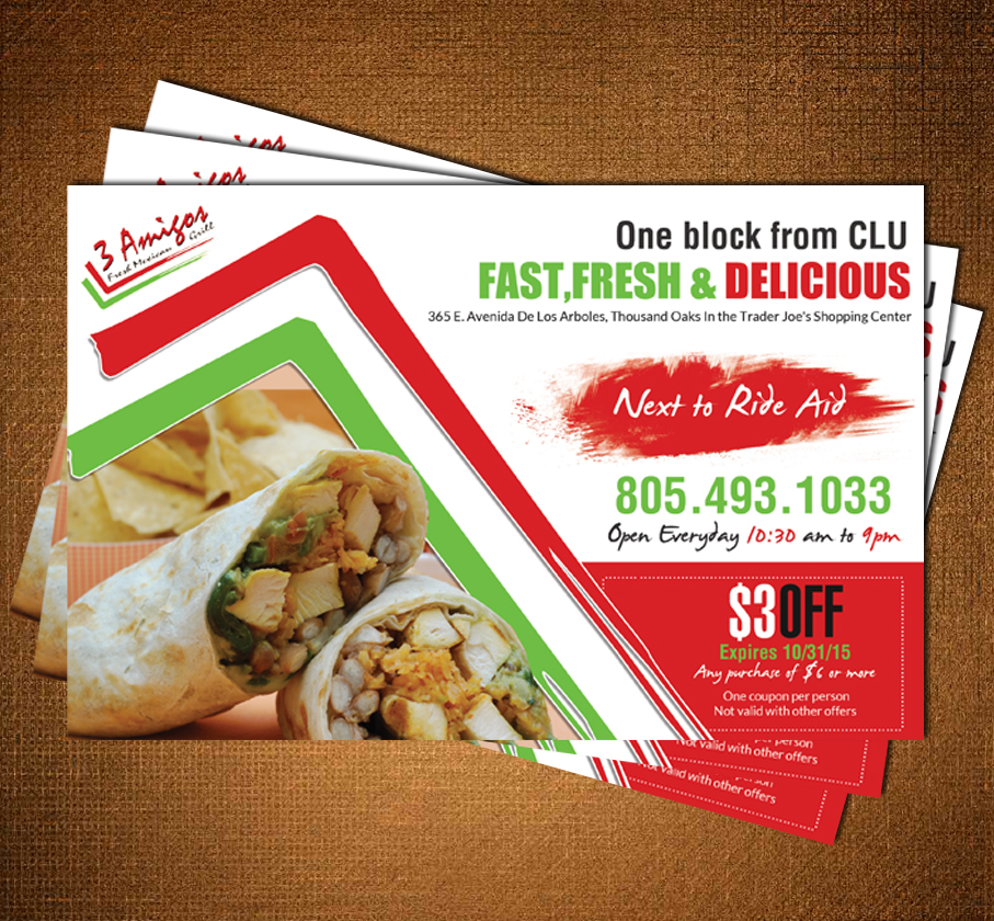 Postcard Design by creative.bugs for 3 Amigos | Design #10680014