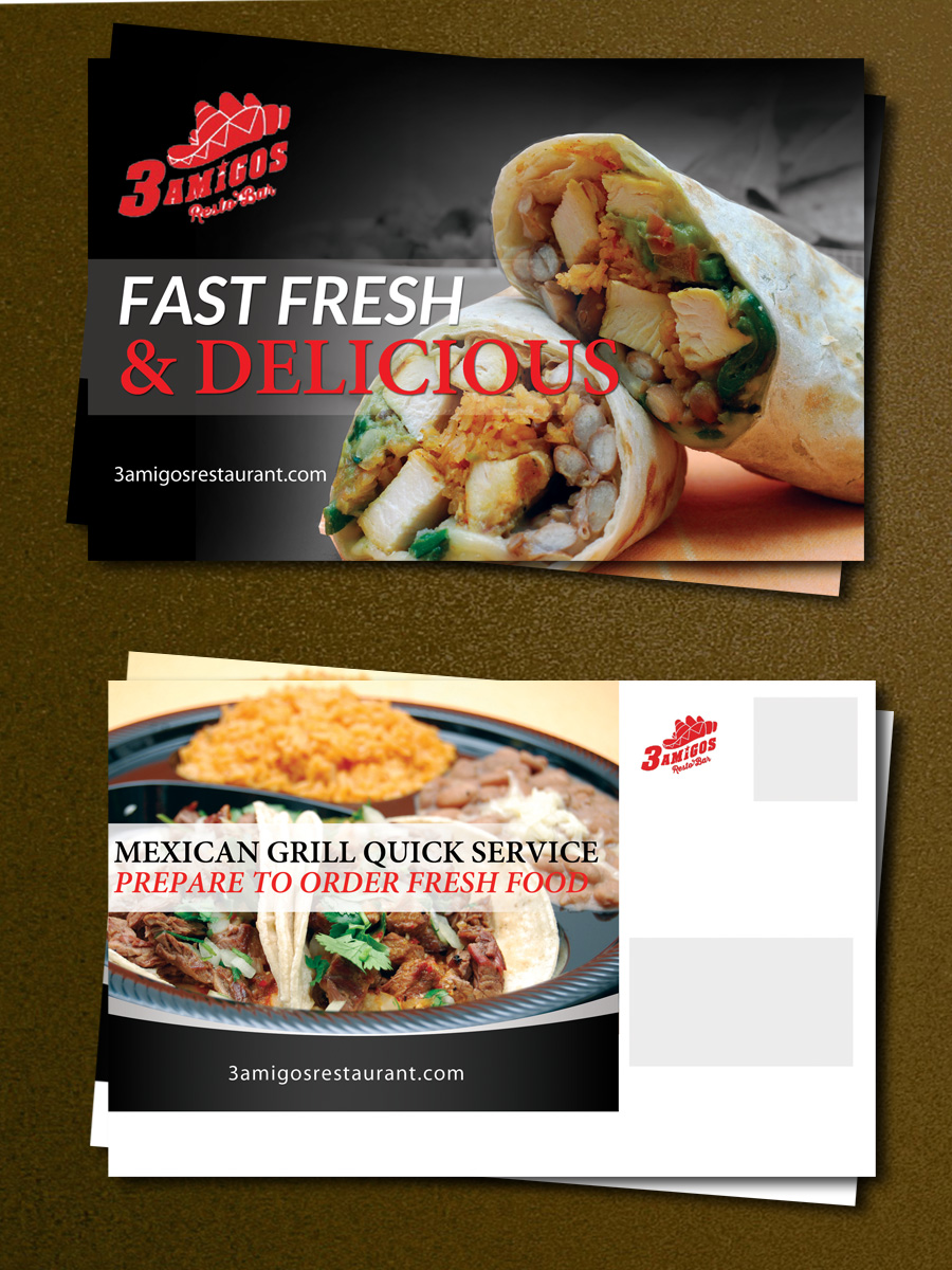 Diseño de Postal por creative.bugs para 3 Amigos | Diseño #10682692