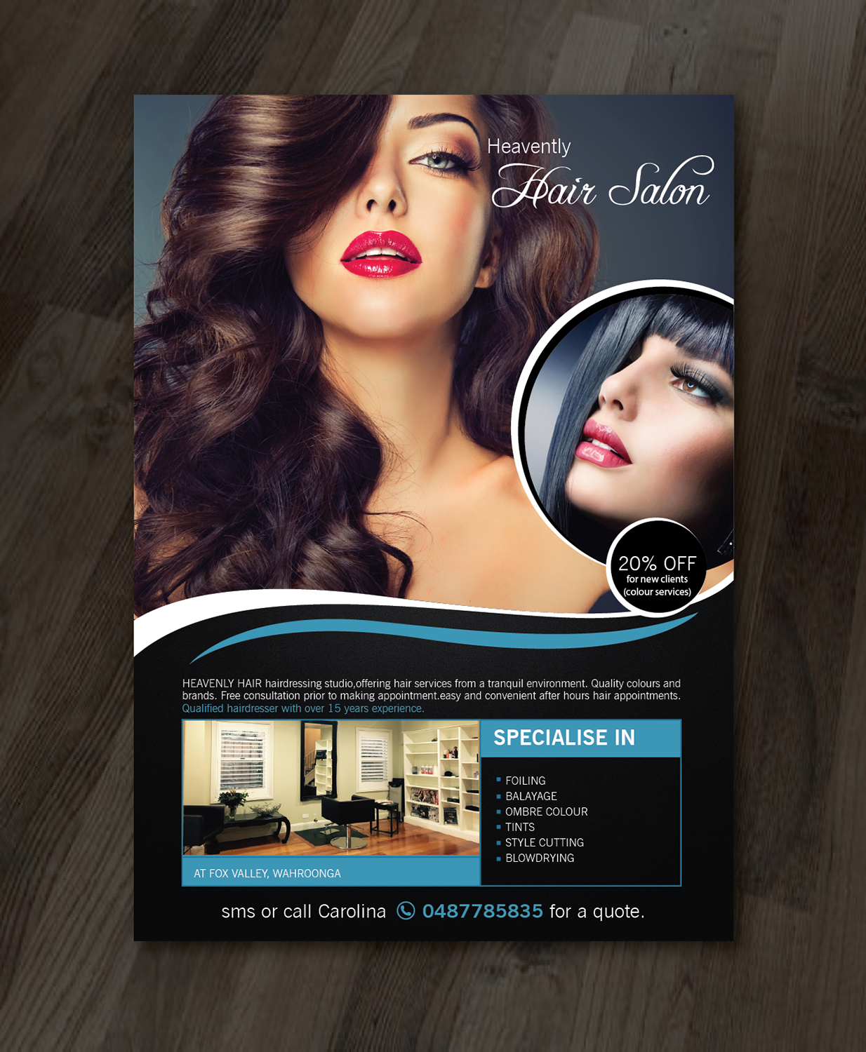 Flyer Design by alex989 for Heavenly Hair  | Design #10699122