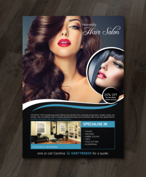 Flyer Design by alex989 for Heavenly Hair  | Design: #10699122