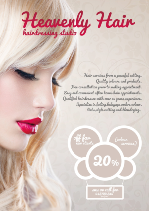 Flyer Design by FilippiniMatiasDG for Heavenly Hair  | Design: #10769561