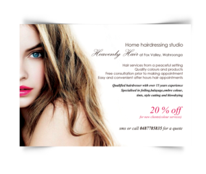 Flyer Design by Dona for Heavenly Hair  | Design: #10754572