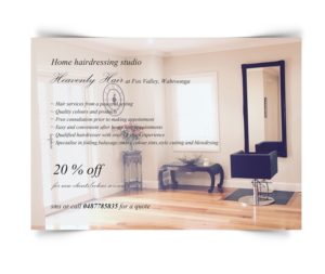 Flyer Design by Dona for Heavenly Hair  | Design: #10754574