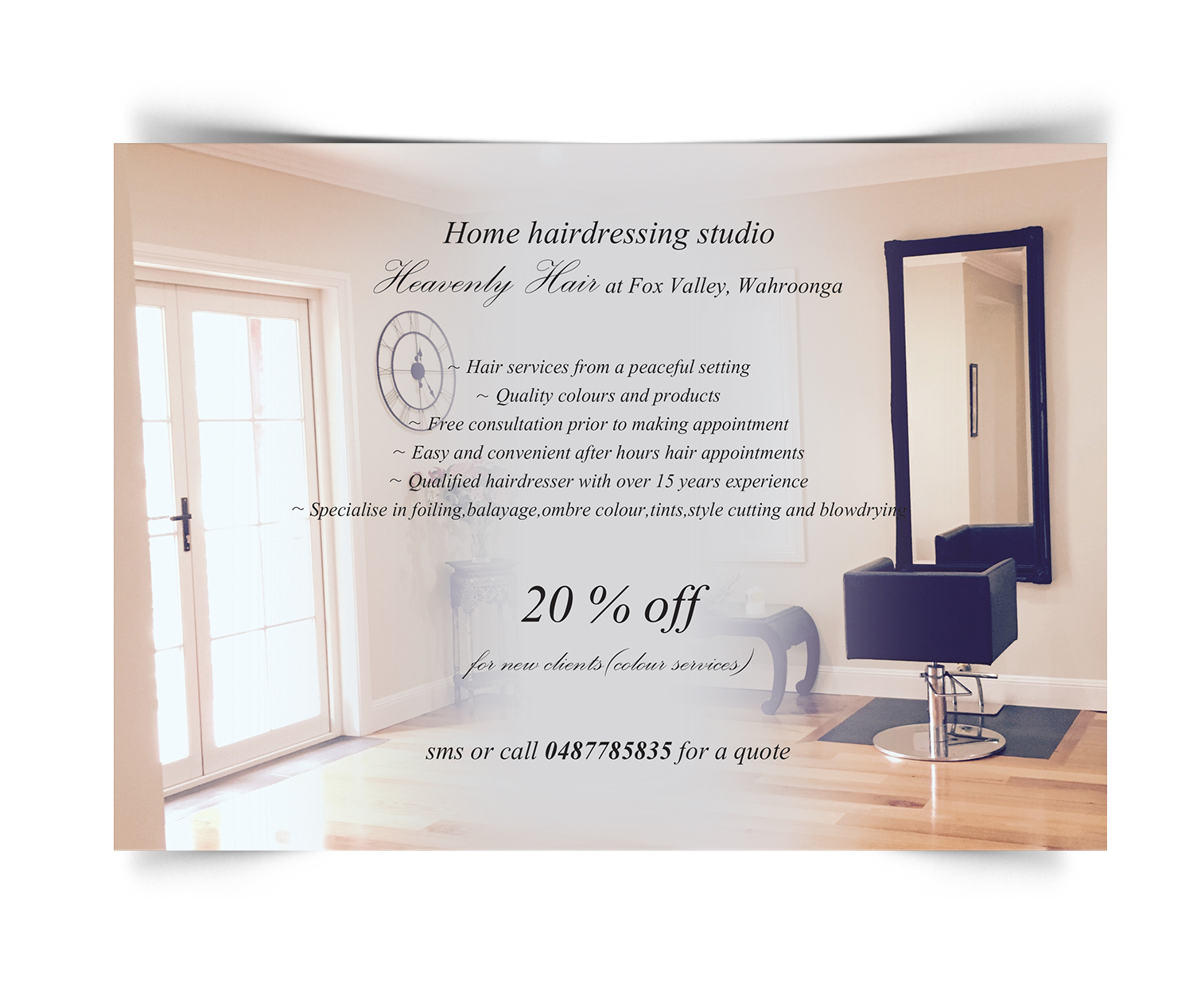 Flyer Design by Dona for Heavenly Hair  | Design #10754575