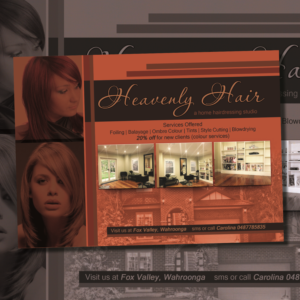 Flyer Design by Louie Fuentes | Manobo Graphic Design Services for Heavenly Hair  | Design: #10715680