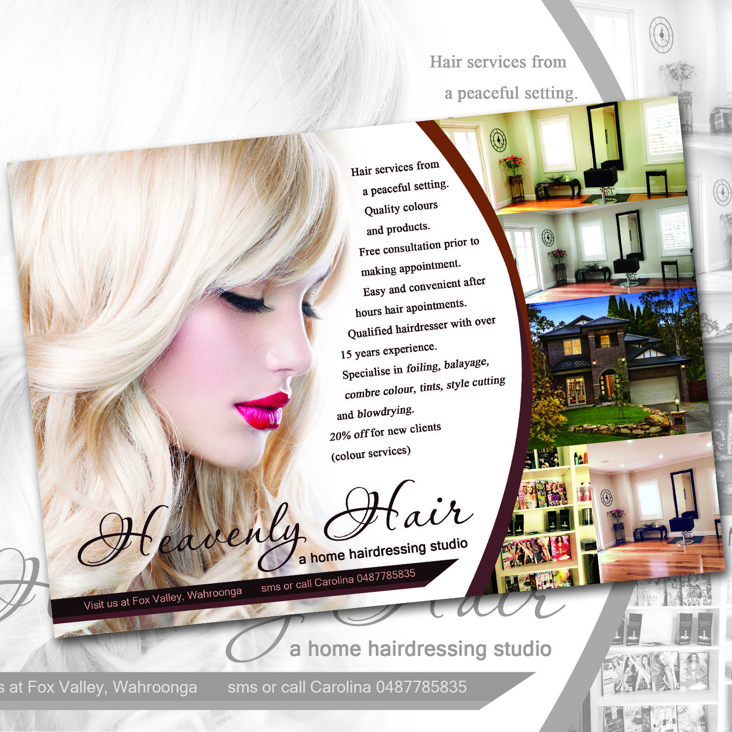 Flyer-Design von Manobo Graphic Design Services für Heavenly Hair  | Design #10731321