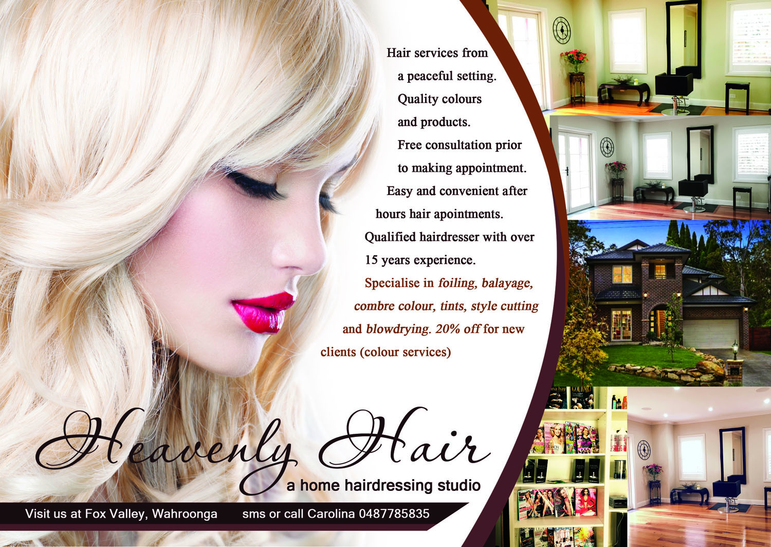 Flyer Design by Louie Fuentes | Manobo Graphic Design Services for Heavenly Hair  | Design #10738145