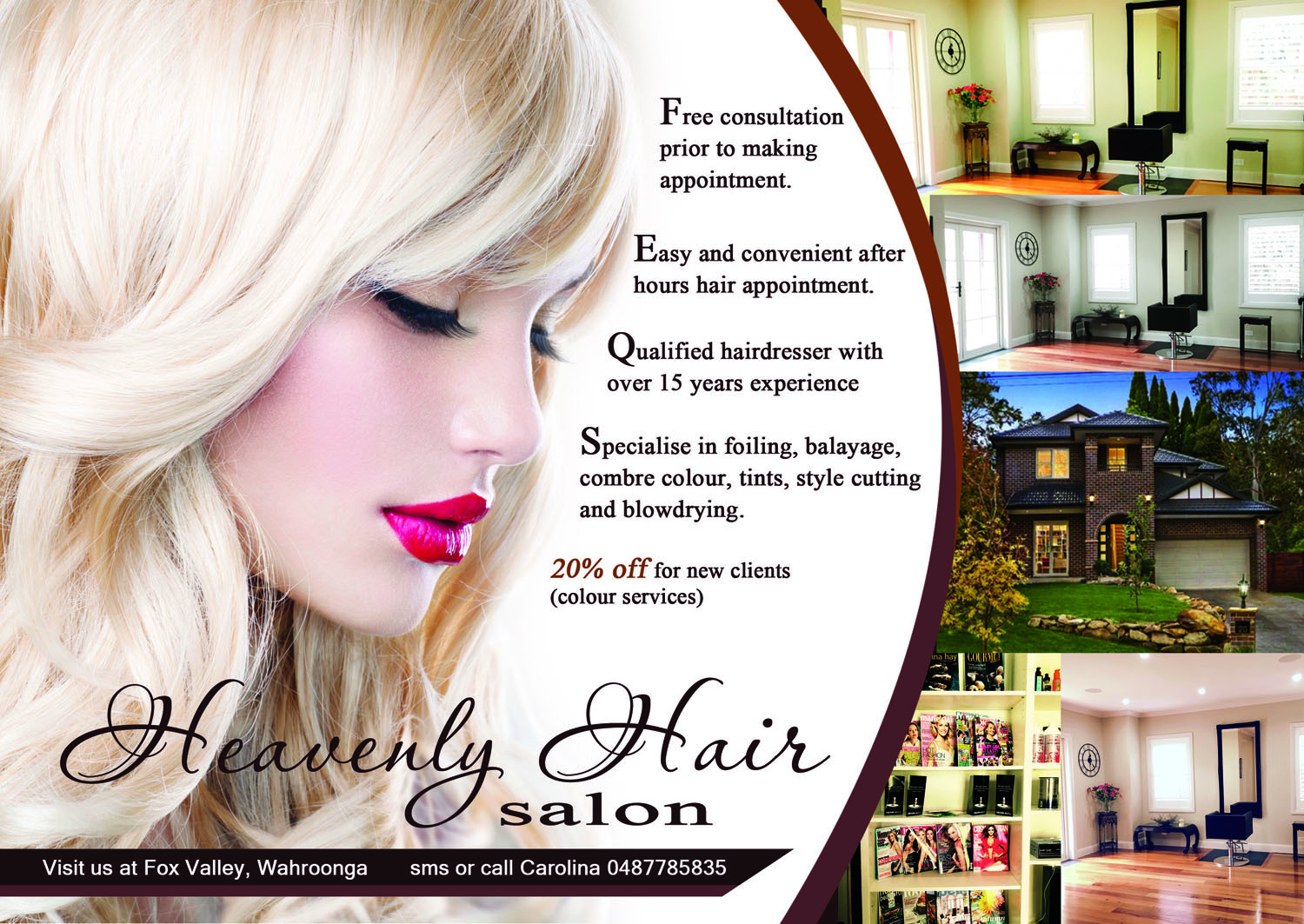Flyer Design by Louie Fuentes | Manobo Graphic Design Services for Heavenly Hair  | Design #10738759