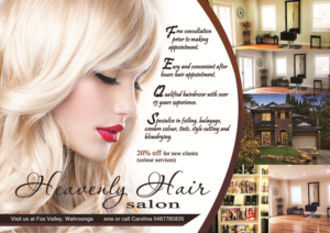 Flyer-Design von Manobo Graphic Design Services für Heavenly Hair  | Design: #10738760