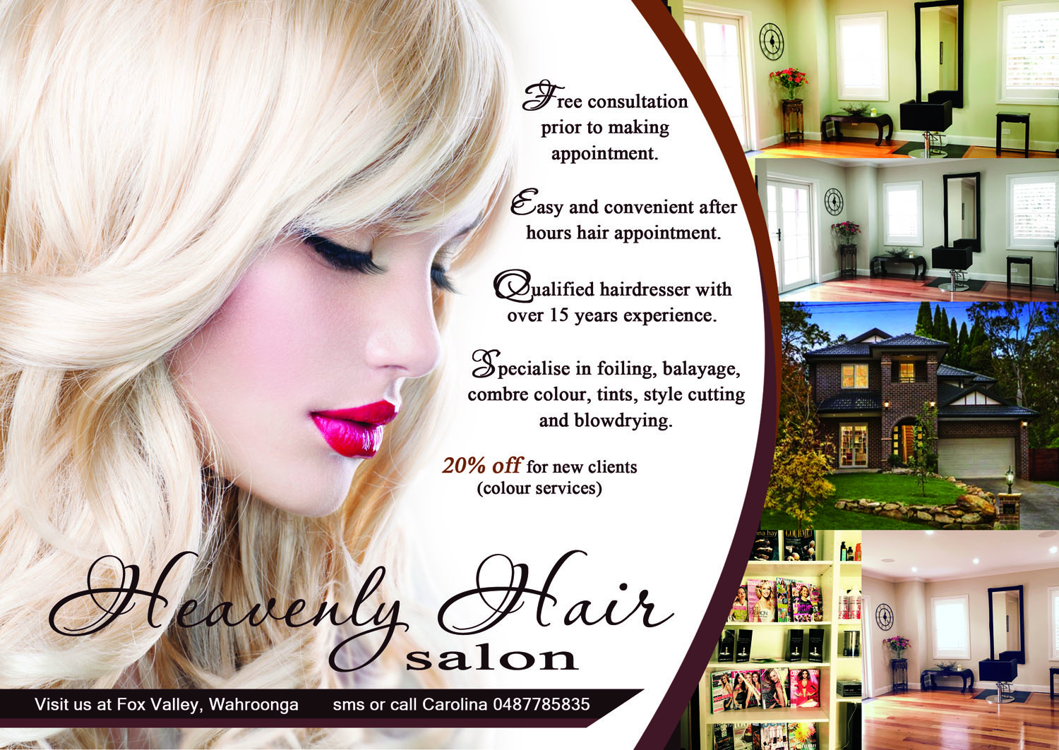 Flyer Design by Louie Fuentes | Manobo Graphic Design Services for Heavenly Hair  | Design #10738761