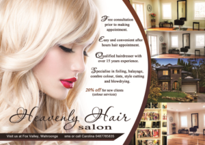 Flyer-Design von Manobo Graphic Design Services für Heavenly Hair  | Design: #10738761