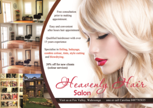 Flyer-Design von Manobo Graphic Design Services für Heavenly Hair  | Design: #10751621