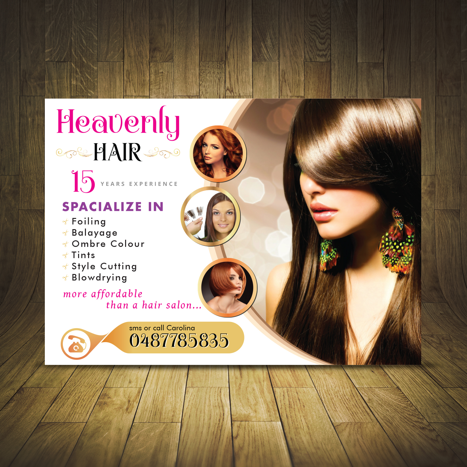 Design de Flyer par piyush pour Heavenly Hair  | Design #10662711