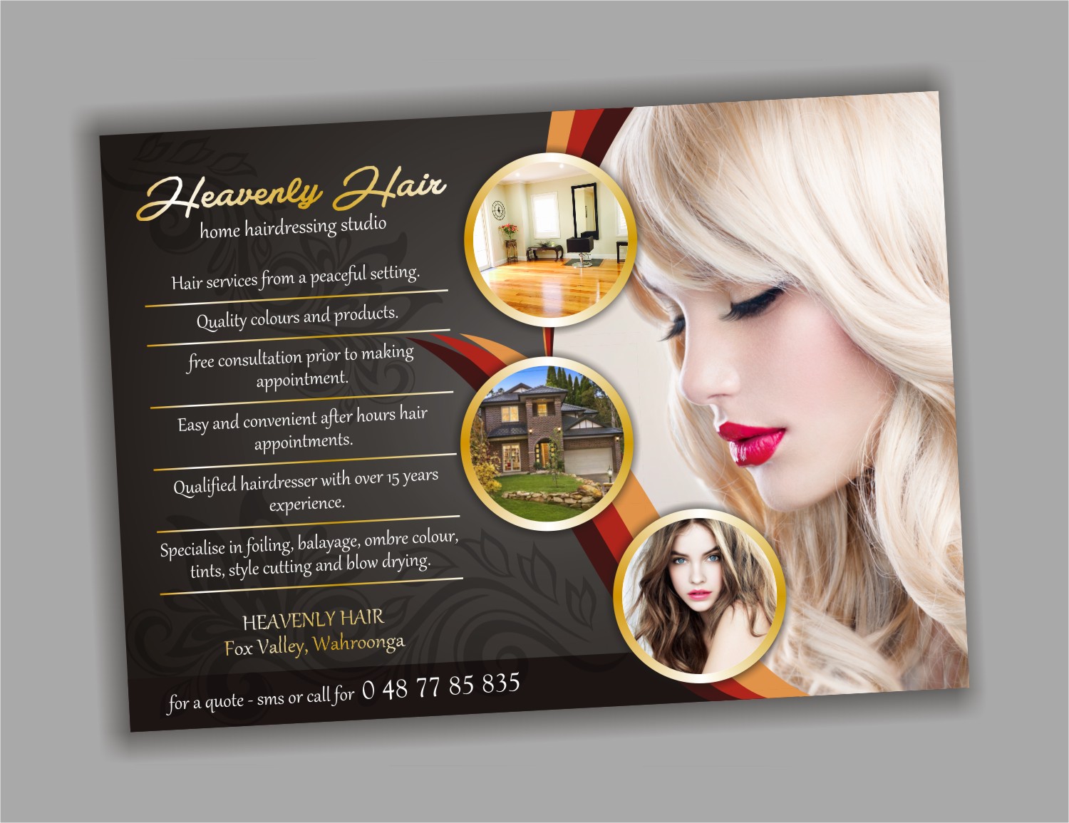 Flyer Design by Sudhir Jhanjhot for Heavenly Hair  | Design #10730372