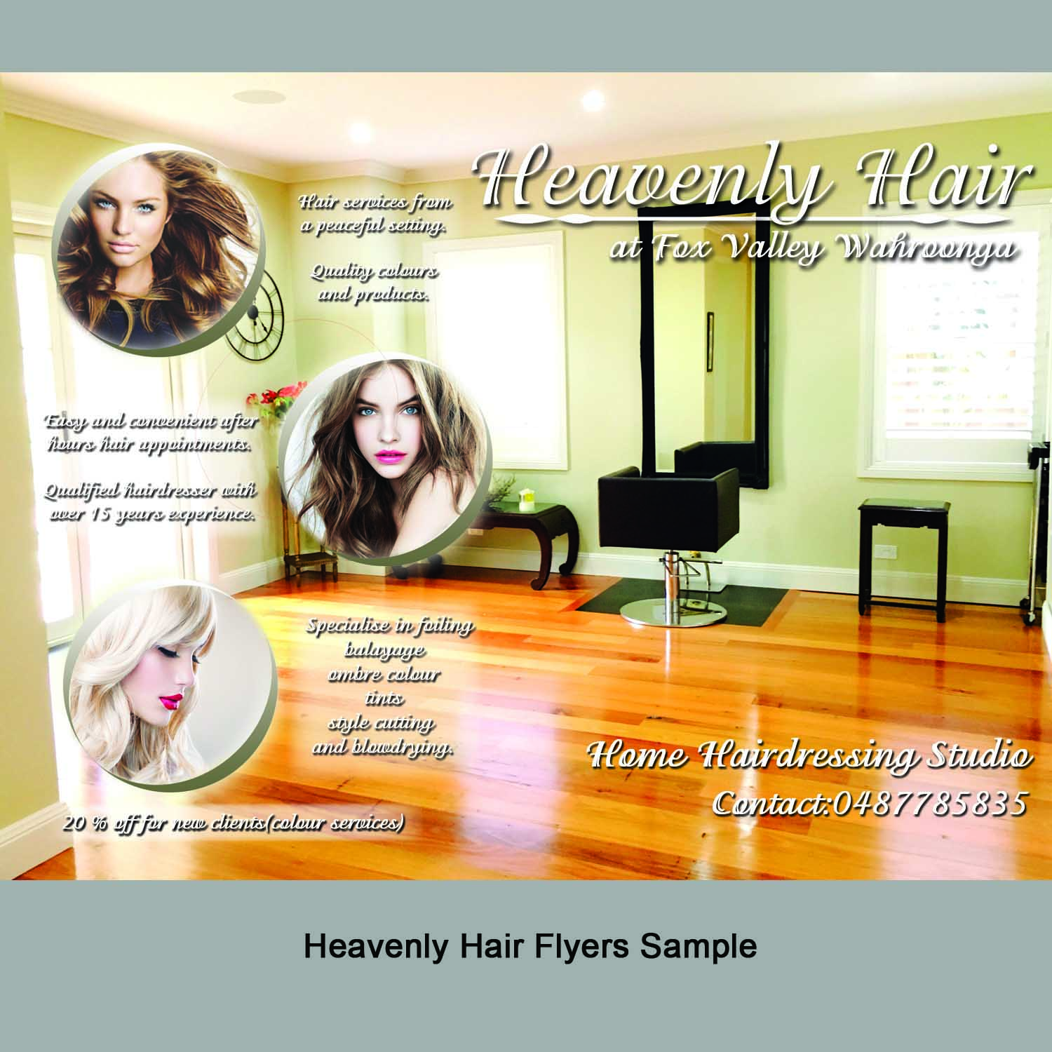 Flyer Design by Jhei for Heavenly Hair  | Design #10727269