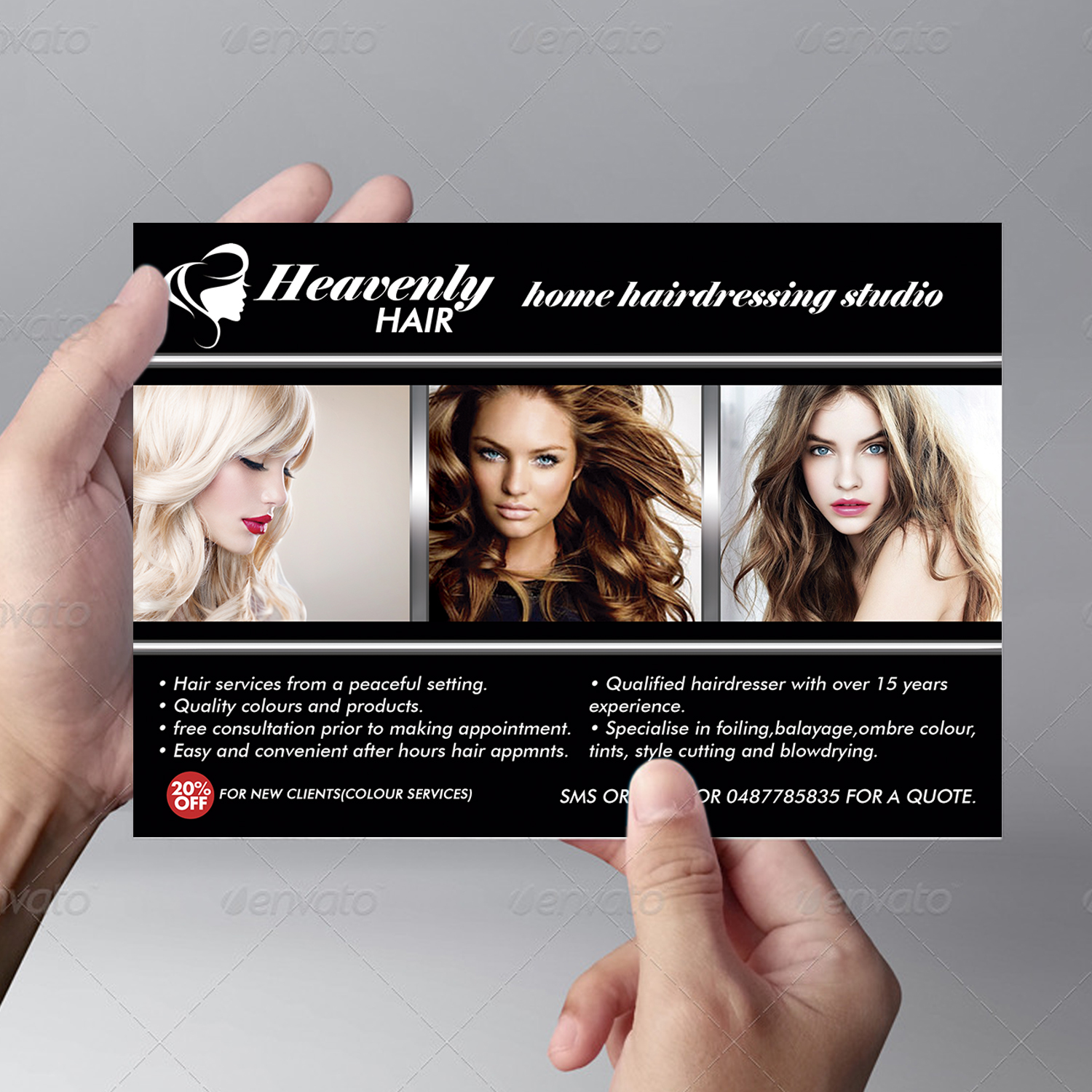 Flyer Design by Designer77 for Heavenly Hair  | Design #10795605