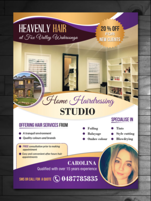 Flyer Design by innovative earth for Heavenly Hair  | Design: #10676324