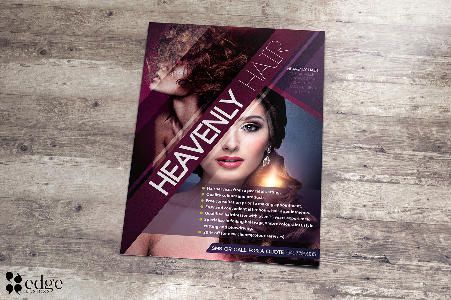 Diseño de Flyer por EdgeDesignsYe para Heavenly Hair  | Diseño #10771159