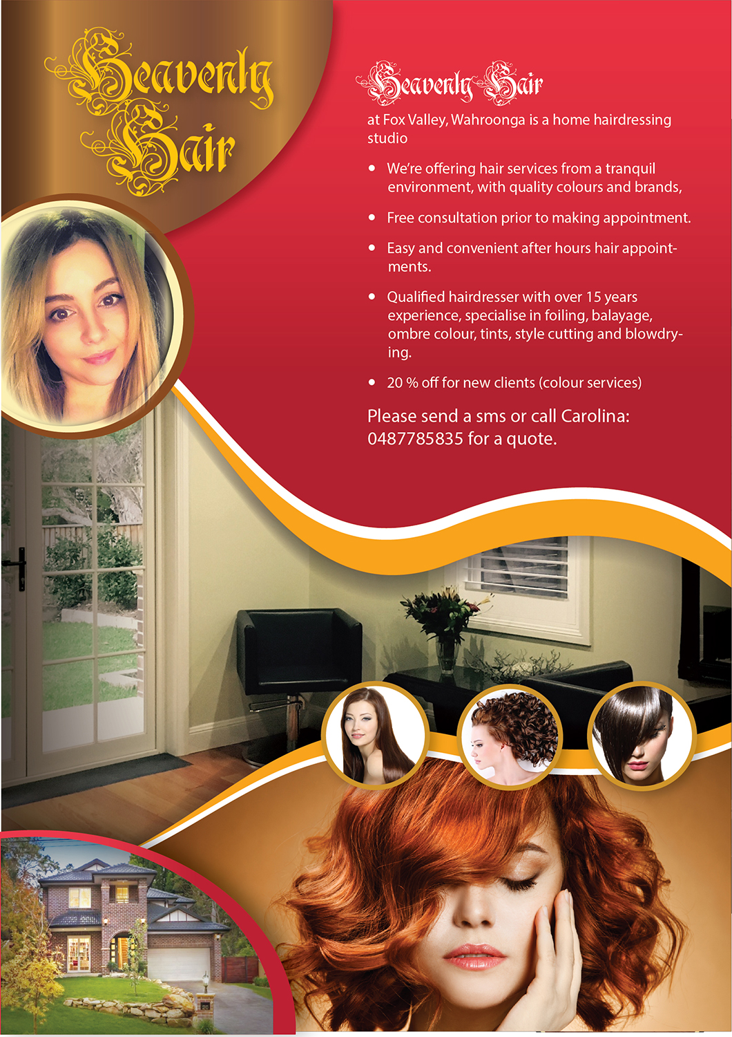 Flyer Design by langtu for Heavenly Hair  | Design #10707174