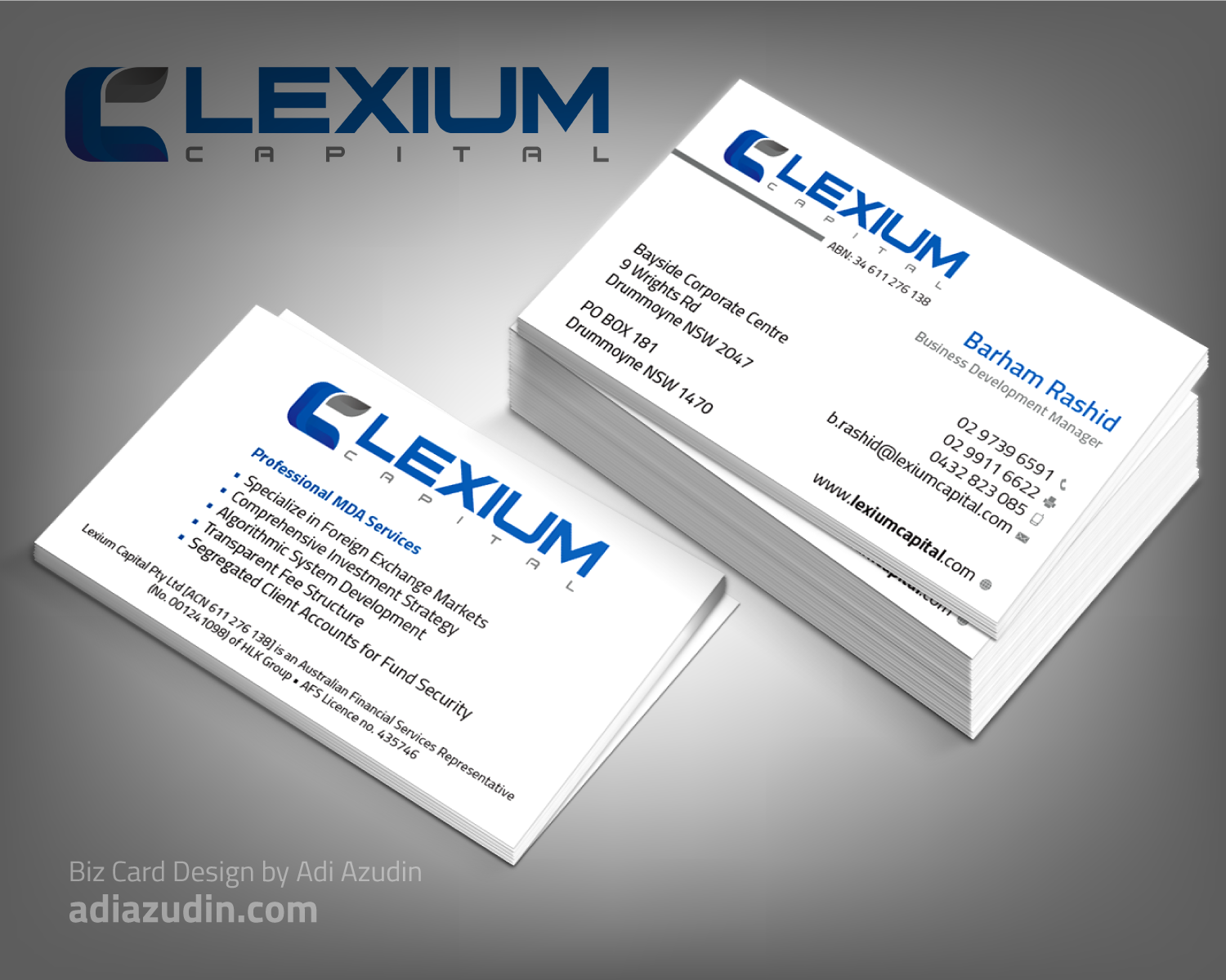 Business Card Design by adiazudin for this project | Design #10641067
