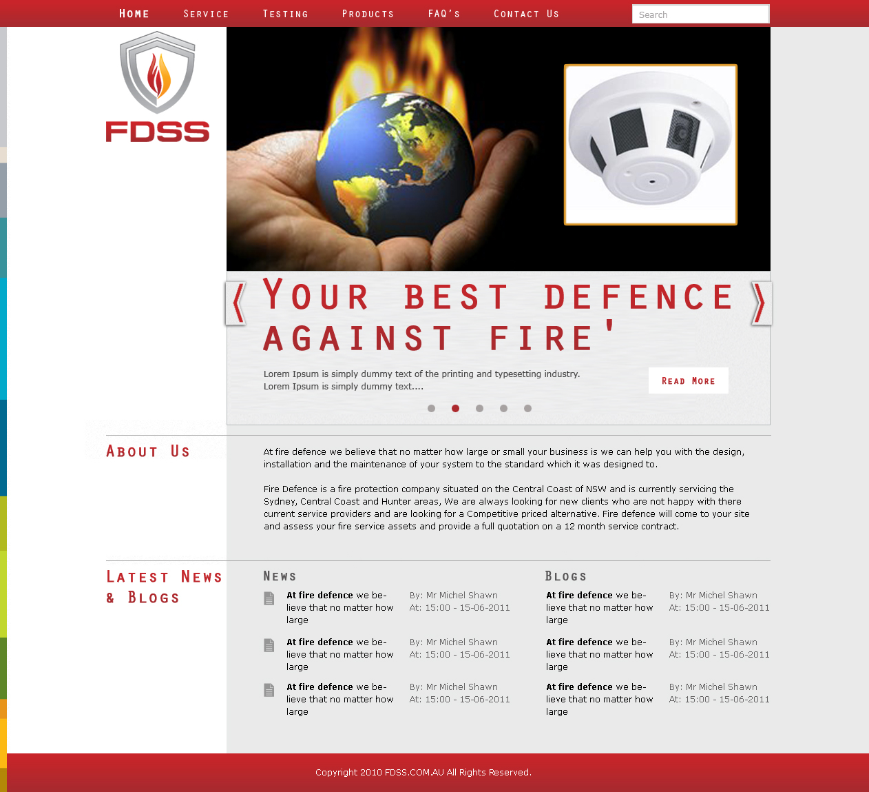 Web Design by AHK.Designs for Fire Defence Systems  Services Pty Ltd | Design #460248