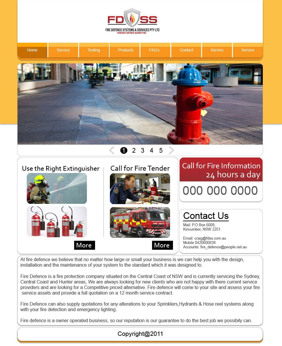 Web Design by Parul for Fire Defence Systems  Services Pty Ltd | Design #461498