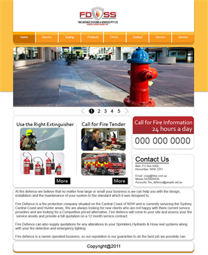 Web Design by Parul for Fire Defence Systems  Services Pty Ltd | Design: #461498