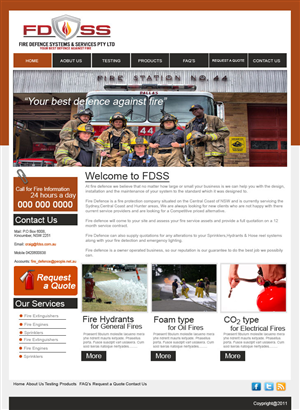Web Design by Parul for Fire Defence Systems  Services Pty Ltd | Design: #480625