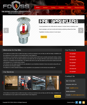 Web Design by pb for Fire Defence Systems  Services Pty Ltd | Design: #470367