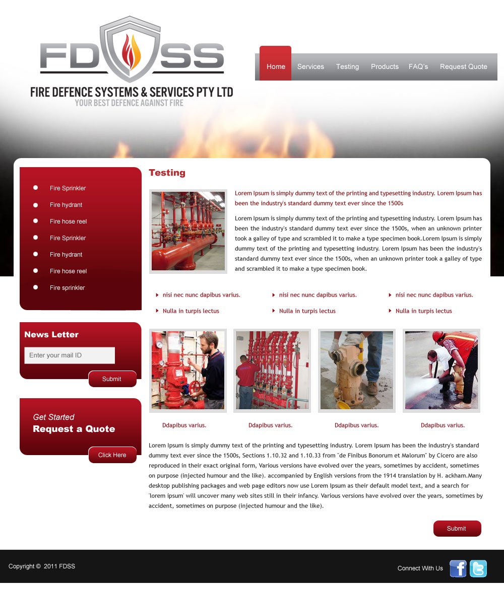 Web Design by pb for Fire Defence Systems  Services Pty Ltd | Design #482686